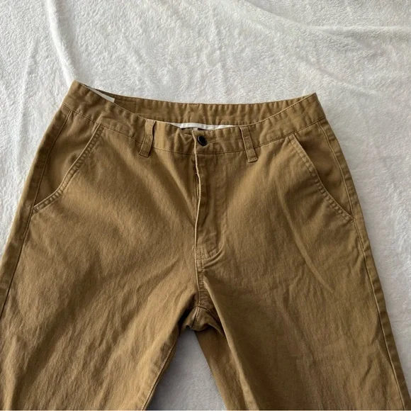 Plaid + Plain Khaki Slim fit Stretch Flat Chino  Pants 30x28 - Picture 3 of 7